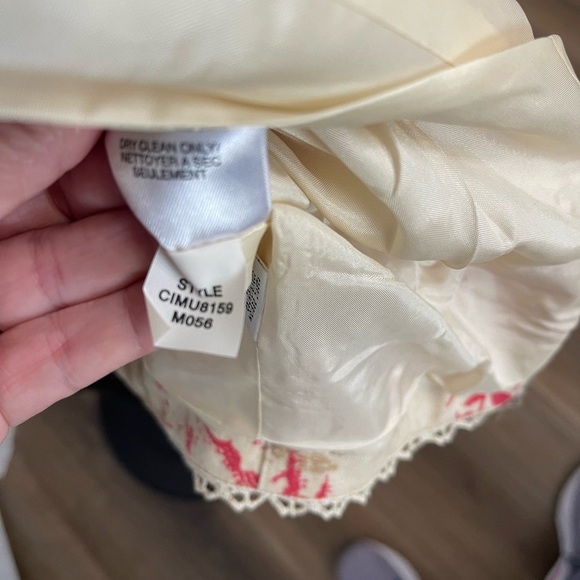 Sigrid Olsen Women's Long Floral Linen Jacket Coat Butterfly Size M Mandarin - Picture 8 of 9